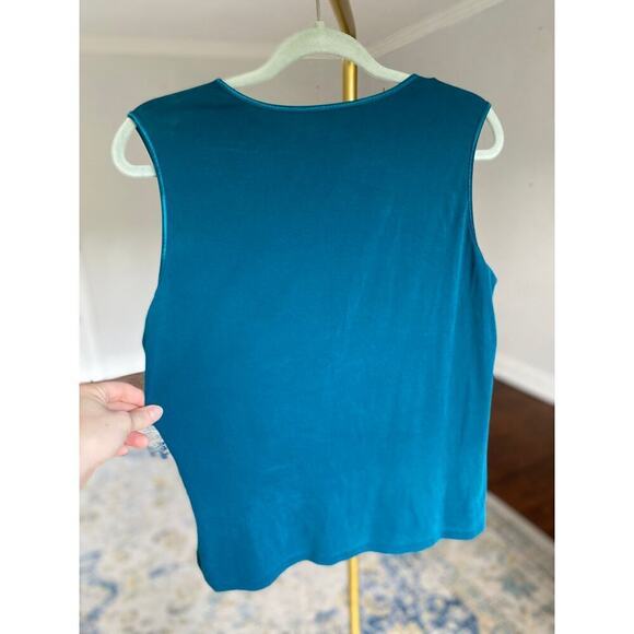 Christopher & Banks Tank Top Boho Coastalcore Coastal Grandma Beach 100 Cotton - Picture 3 of 6